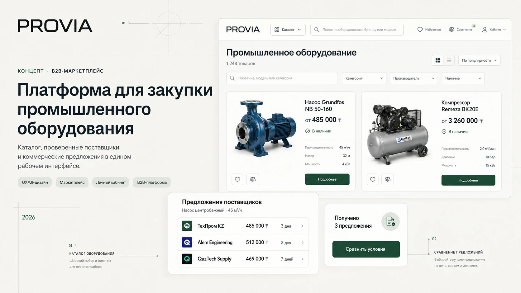 B2B-маркетплейс промышленного оборудования PROVIA